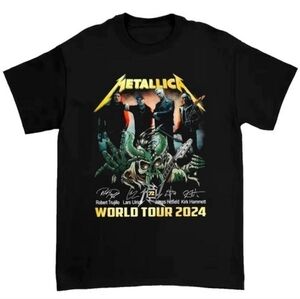 Metallica Black 2024 World Tour Concert TShirt Size M